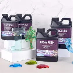 1:1 AB Crystal Clear Epoxy Resin Glue High Adhesive Hardener Art Craft Casting DIY Epoxy Resin Mold Jewelry Making Supplies 