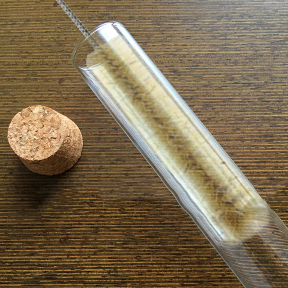 

8Pcs Glass Test Tubes Cork Stoppers Durable Premium Clear Liquid Powder Sample Storage Travel Use 20x150mm