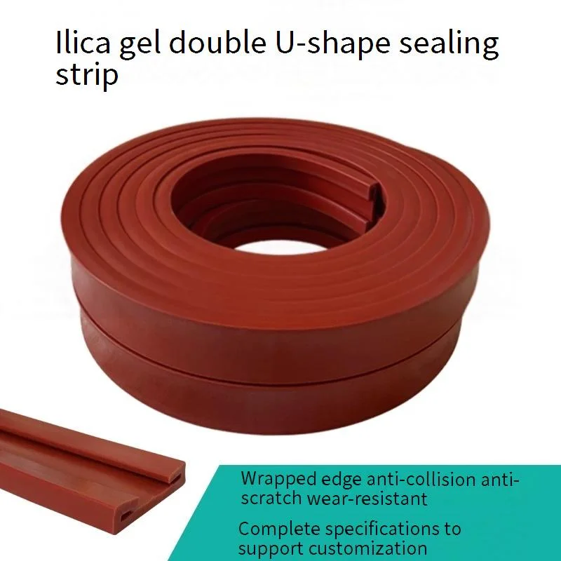 Double U-Shaped Rubber Sealing Strip For Automotive Doors And Windows, Universal Cushioning And Anti-Collision Sealing Strip