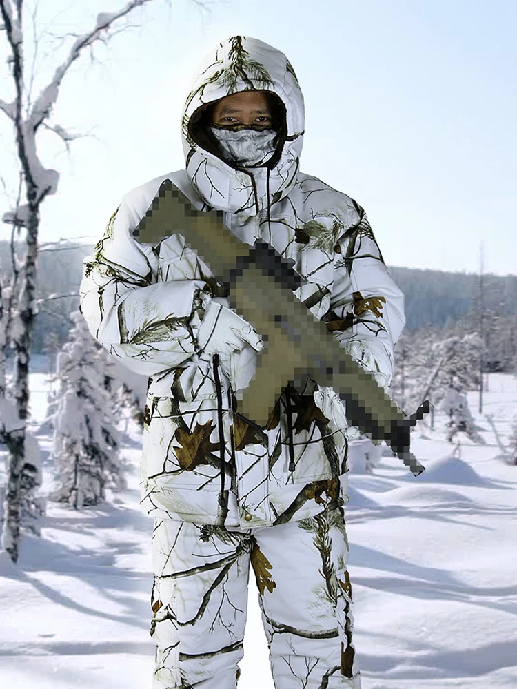 CamSolomon-Déguisement militaire biomimétique en plein air imbibé de neige, hiver