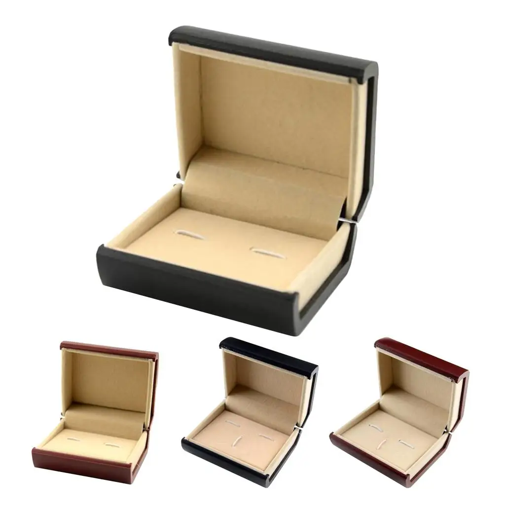 Plastic Cuff Link Holder Portable Jewelry Box Organizer Case for Souvenir Man Jewelry Box Gift Packaging