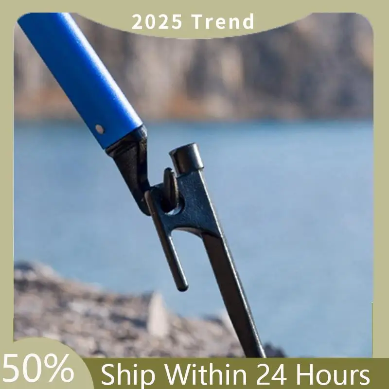 

A35F New 1 Piece Outdoor Camping Tent Nail Hammer Blue Aluminum Alloy Multi-Functional Mountaineering Fishing Pile Nail Remover