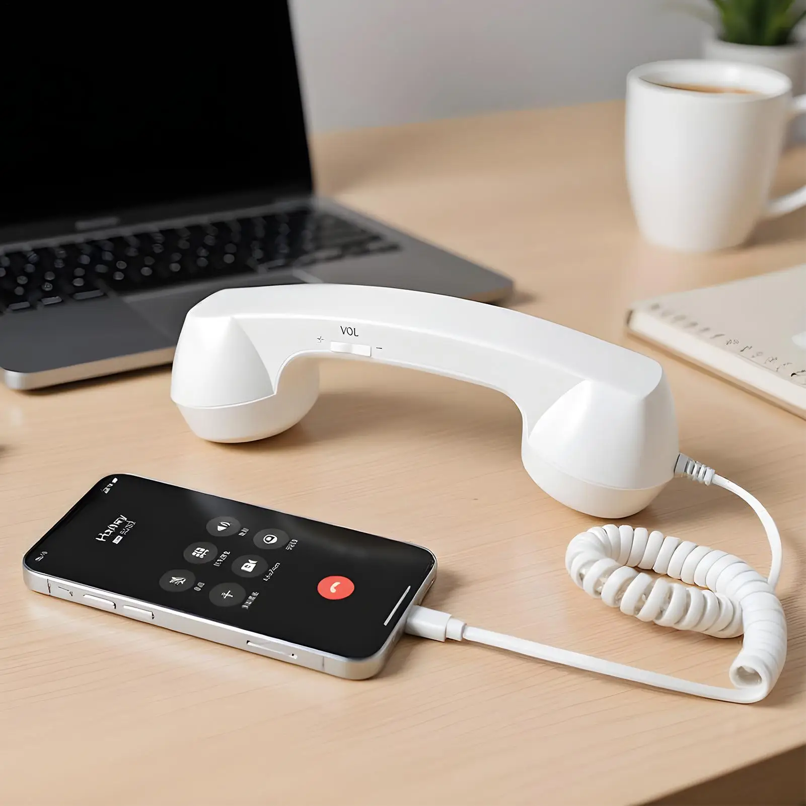 携帯電話用ハンドセット レトロ タイプ C クラシック 快適な電子アクセサリー 携帯電話から固定電話へのアダプター オフィス用