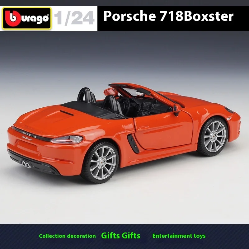 Porsche Porsche 718 Boxster Roadster ist 1:24 größer als die Vereinigten Staaten und das Simulationslegierungsautomodell als Geschenke erhältlich.