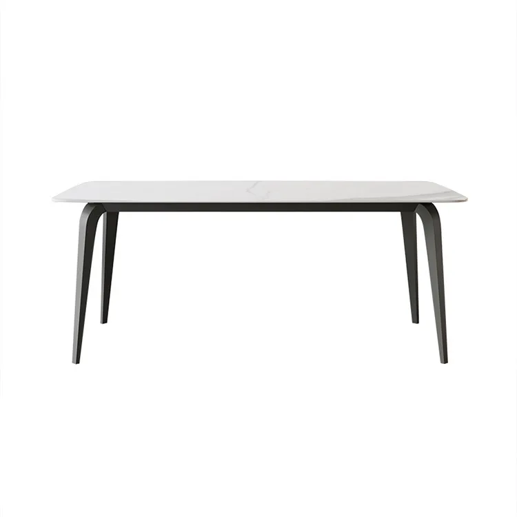 

Italian minimalist rock slab dining table modern simple small apartment dining table and chairs rectangular di