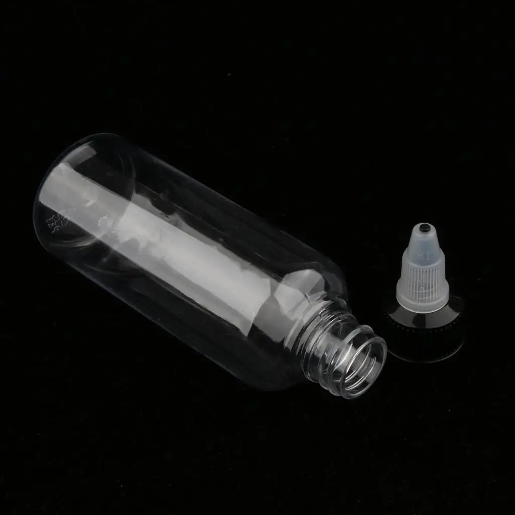 Plastic Bottle Twist Top Cap Clear PET Squeeze Bottles Tip Applicator 100ml Leak Proof for Glue Paint
