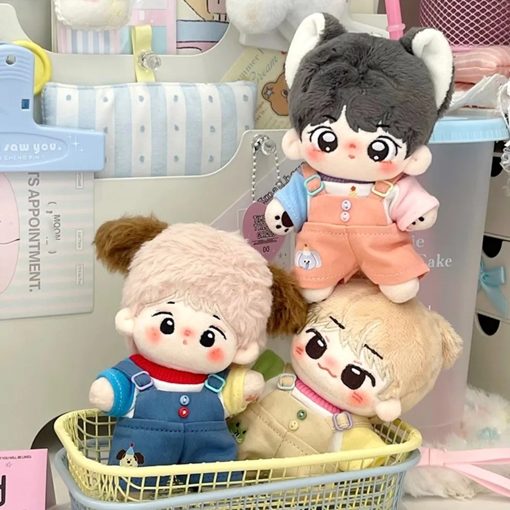

1 set Strap Pants Set 10/20cm Cotton Doll Clothes Outfit Fashion 20cm Cotton Doll's Clothes Cartoon Pattern Mini