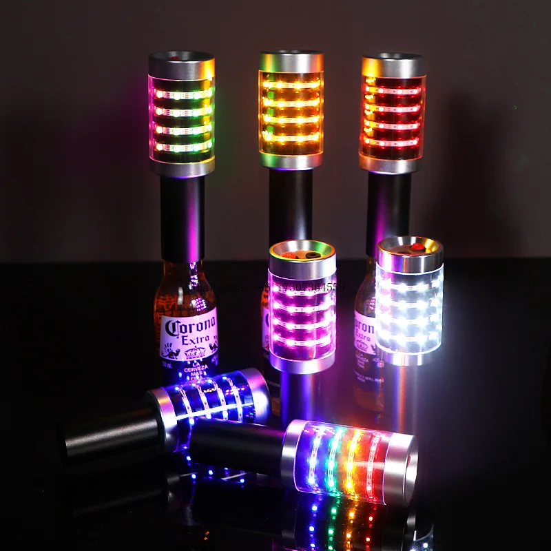 

Светящаяся ручная блестящая палочка для бара, металлическая граната, танцевальная палочка для шампанского, зарубежное вино, декоративная крышка для вина, свет для обслуживания звонков