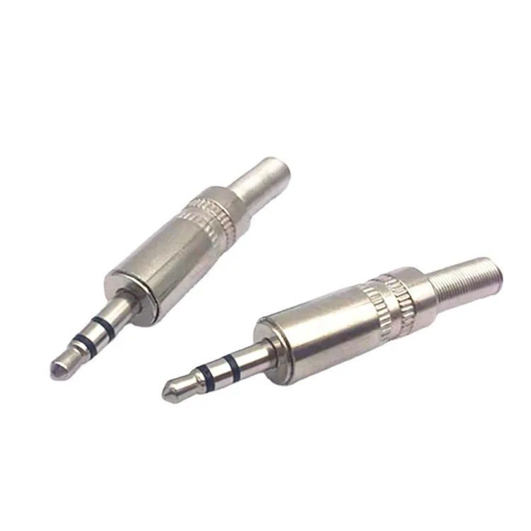 10PCS 3.5mm 3-Pole Stereo Metal Plug Connector - 3.5 Plug Adapter with Soldering Wire Terminals for 3.5mm Stereo Applications