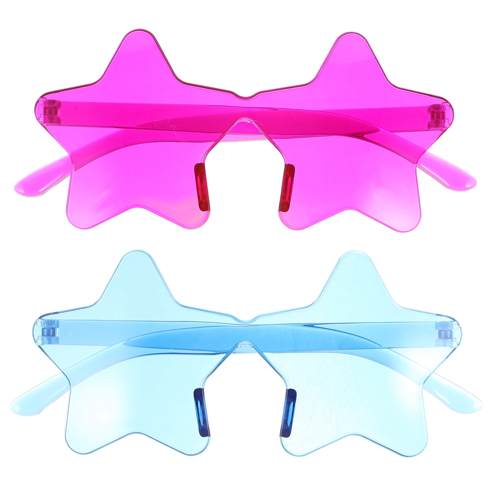 

2 Pcs Star Shaped Sunglasses Women PC Material Beach Party Photo Props Cool Eye-catching Accessories Sunglasses