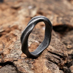 Punk Fashion 316L Stainless Steel Mobius Rings Gothic Vintage Simple Couples Finger Ring For Men Women Biker Jewelry Wholesale