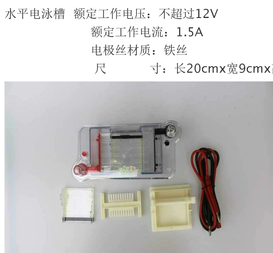 Horizontal Agarose Gel Electrophoresis Tank 60x60mm 120x120mm DNA/RNA Separation Lab Teaching Instrument for Molecular Biology