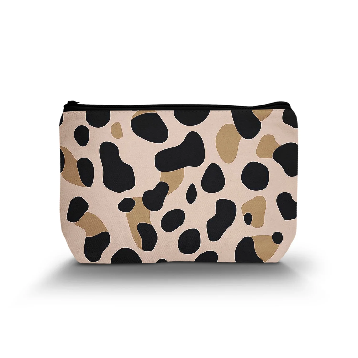 1Pc Leopard Print Cosmetic Bag For Women Adorable Roomy Makeup Bags Travel Toiletry Bag Accessories Organizer 8.66x5.51Inch_b