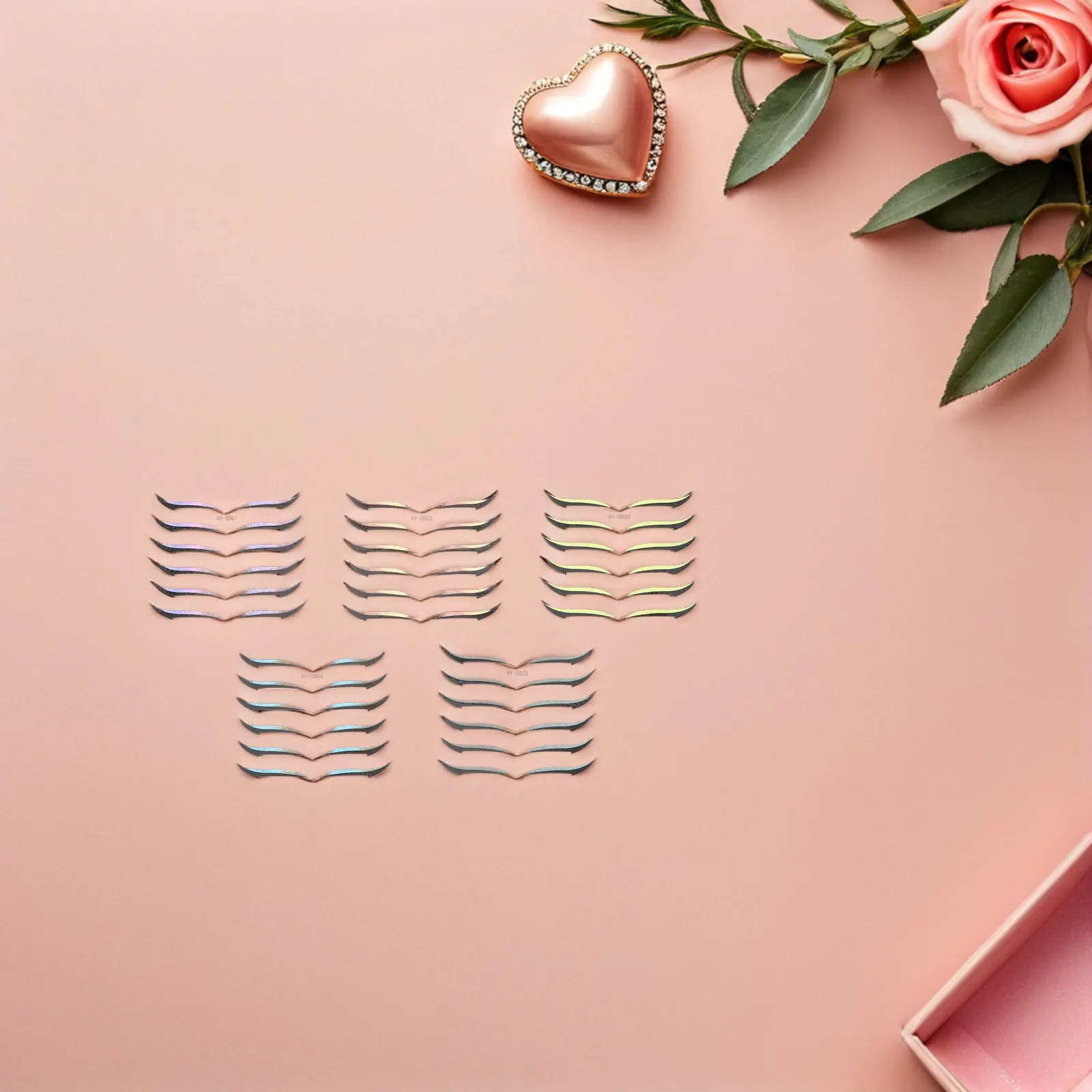 10 Hojas de Pegatinas de Delineador de Ojos con Purpurina, Herramienta de Maquillaje para Mujer, Resistente a Manchas, de Larga Duración, para Festivales, Carnavales, Fiestas de Graduación, Sombra de Ojos