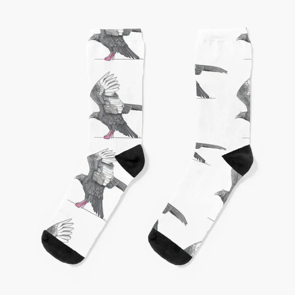 

Turkey Vulture in Princess Shoes Socks christmas stocking funny sock Running new in's Man Socks Women's