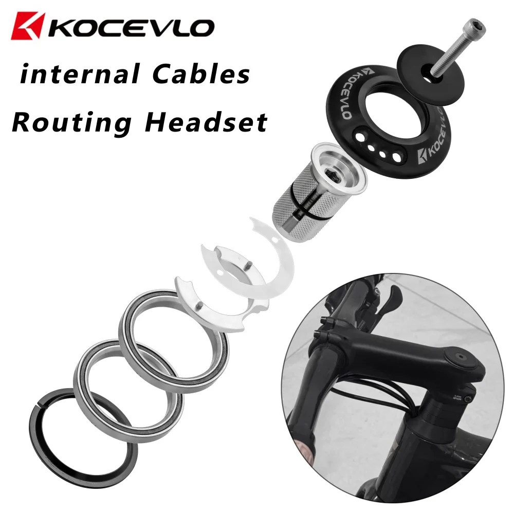 AliExpress kocevlo KOCEVLO internal cables routing bicycley headset Tapered 1.5" 28.6mm 52mm Bike Frame Hidden Line Hose