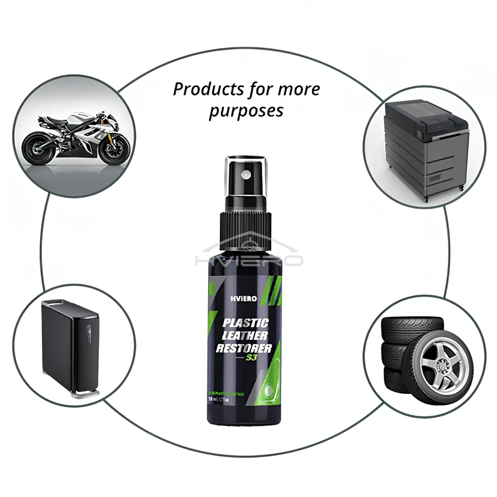 50/100/300ml Car Interior Part Liquid Leather Plastic Renovator Refreshing Restorer Foam Cleaner Spray Refurbishment Paste Auto