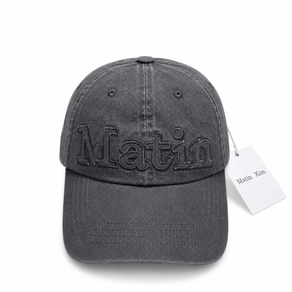 MATIN KIM Washed Cotton Baseball Cap Men Women Embroidered Dad Hat Adjustable Casual Outdoor Streetwear Vintage Sun Cap