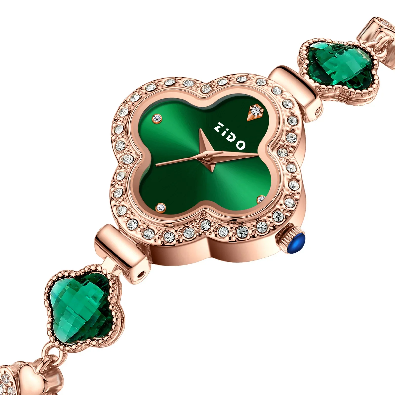 أربع أوراق البرسيم موضة الماس ساعة نسائية ZIDO العلامة التجارية الفاخرة مقاوم للماء كوارتز السيدات سوار ساعة معصم هدايا عالية الجودة