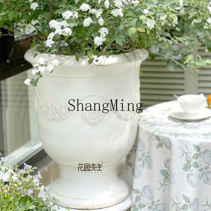 

HJ oversized flower pot pillar garden courtyard villa entrance wedding road home living room home decoration