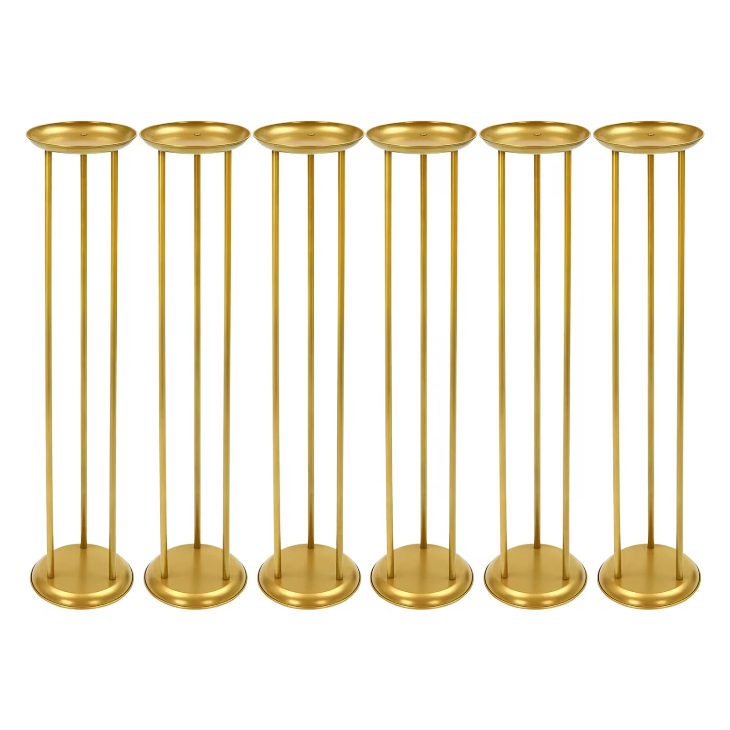 

New Exquisite 6-Piece Gold Flower Stand Set Weddings and Decor - Durable Carbon Steel Construction with High Load Capacity