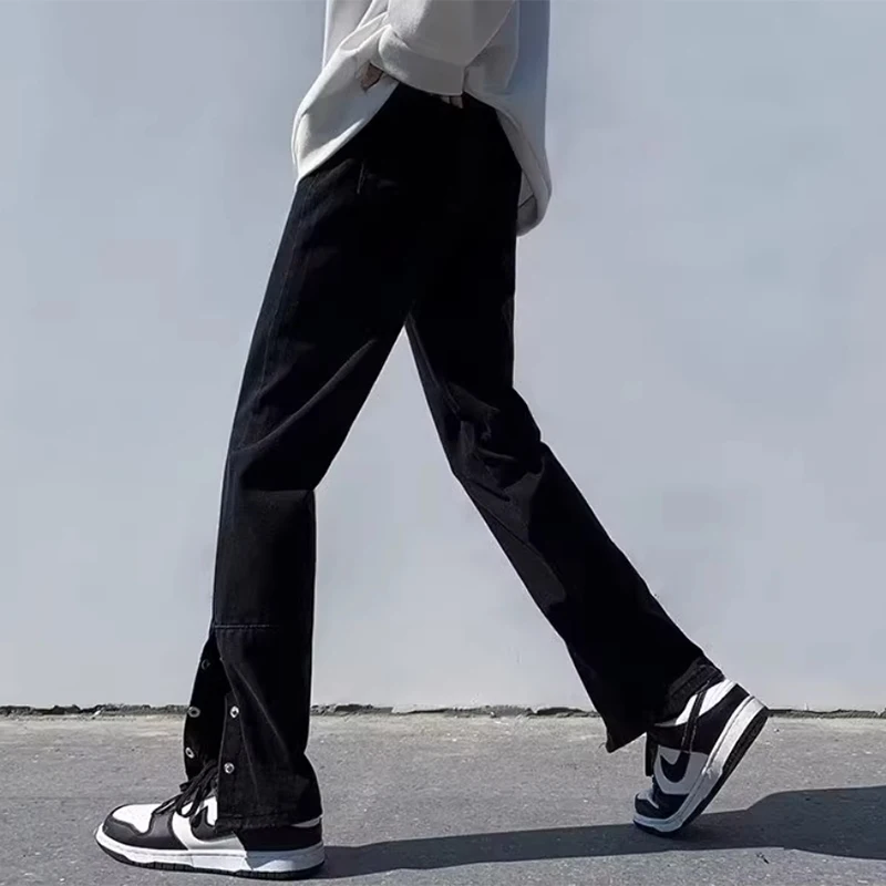 

Lady Ins корейские модные джинсы с высокой талией для девочек, удобные прямые джинсовые брюки, женские свободные повседневные брюки