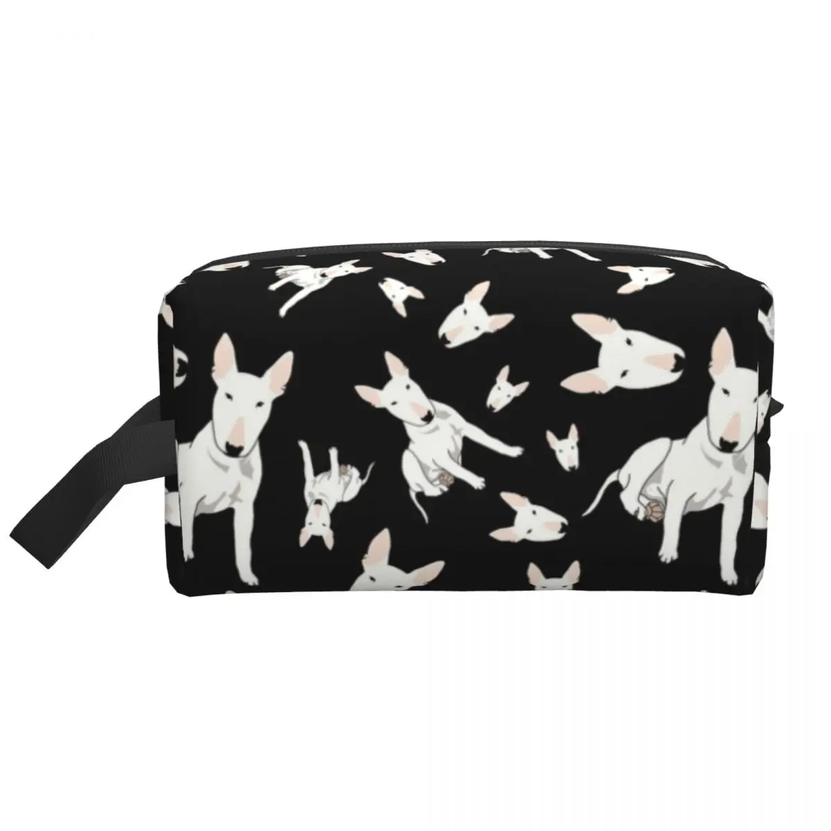 Custom Travel David Bull Terrier Toiletry Bag Kawaii Dog Animal Cosmetic Makeup Organizer for Women Beauty Storage Dopp Kit Case