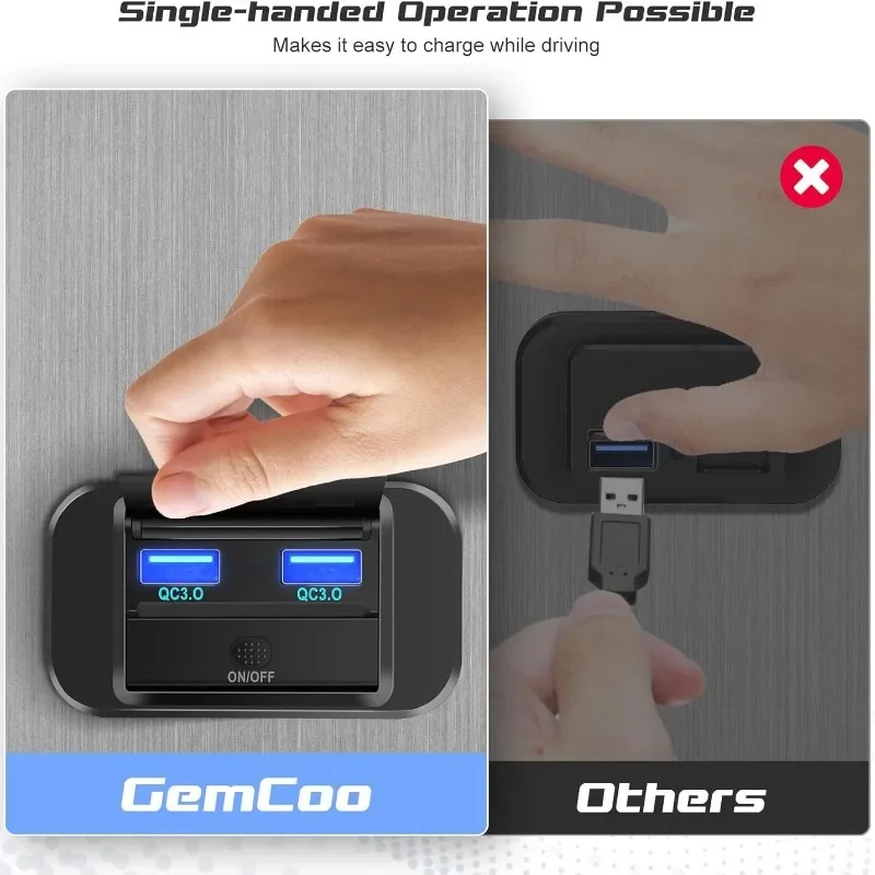 شاحن حافلة USB مزدوج، شاحن سريع شديد التحمل للمدرب والمركبات الترفيهية #3