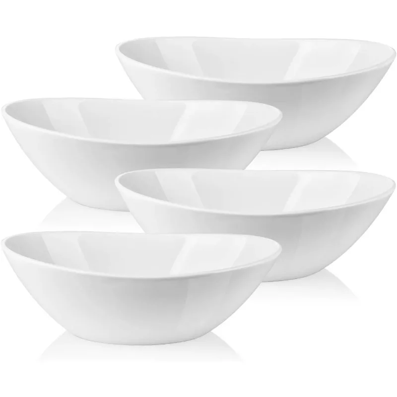 

Посуда для салата из супа, миска для спагетти, подходит для званого ужина, набор из 4 шт., белая
