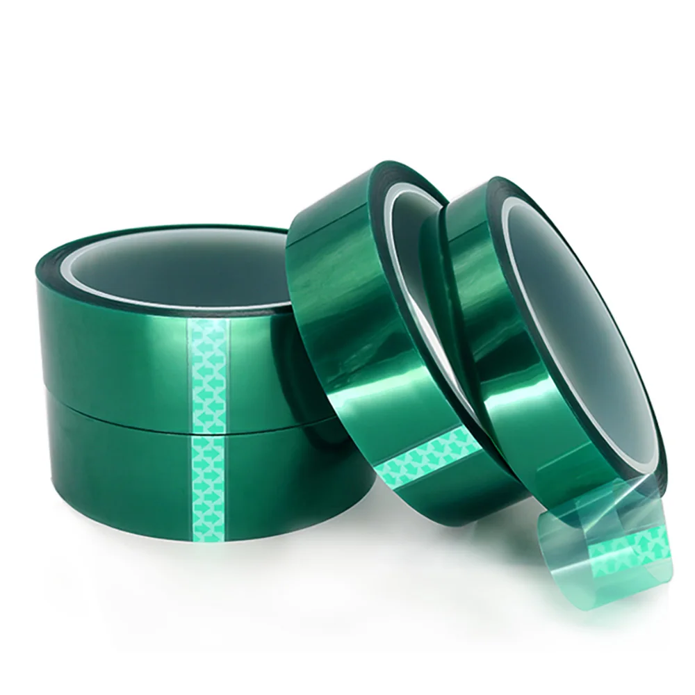 Green High Temp Polyimide Insulation Tape 33M Full Width Range 5mm up to 50mm Masking Film For PCB Soldering SMT Processing