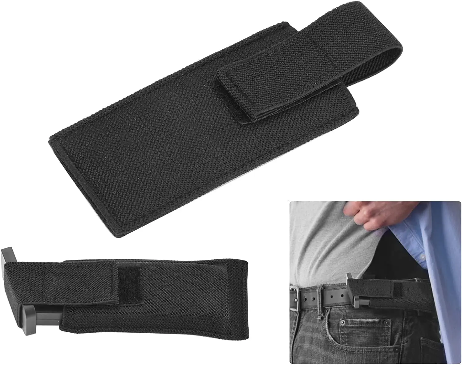 Extra Bolsa Horizontal Porta Cargadores Pistola 9mm con Gancho y Bucle - imagen 2