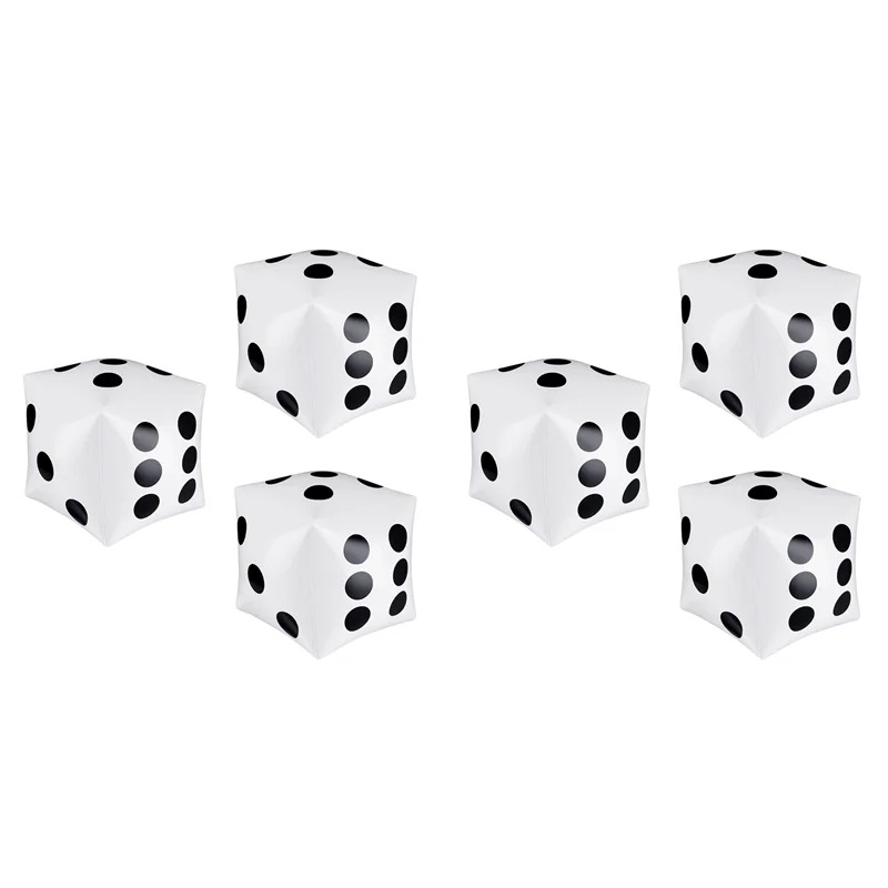 A04F-6 حزمة جامبو نفخ النرد 12 بوصة العملاق نفخ نرد جامبو كبير نفخ النرد لعبة بركة