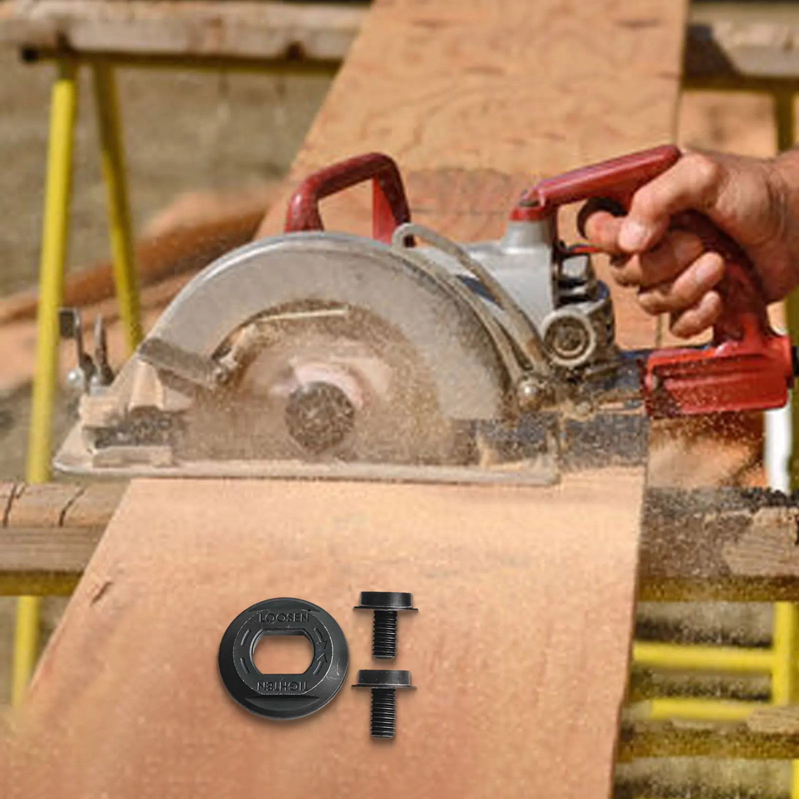 For DCS391 For DCS565 Compatible Washers Blade Bolt Set Circular Saw Blade Accessory Outer Flange Alloy Steel Material