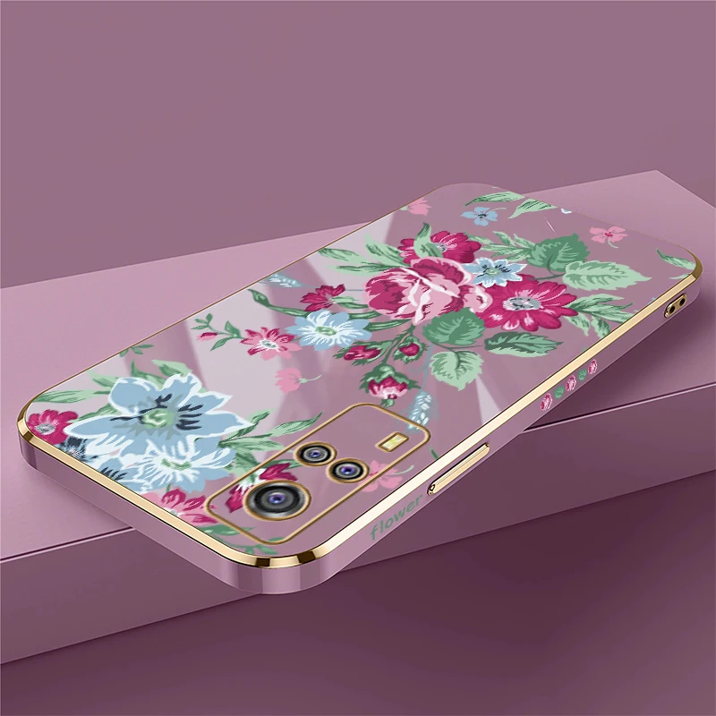 تصفيح جراب هاتف ل Vivo Y15 Y15A Y15S Y9S Y5S Y3 Y03T Y02S Y02 Y01 Y12 Y12i Y11S Y11 سيليكون لينة بولي يوريثان زهرة طباعة غطاء