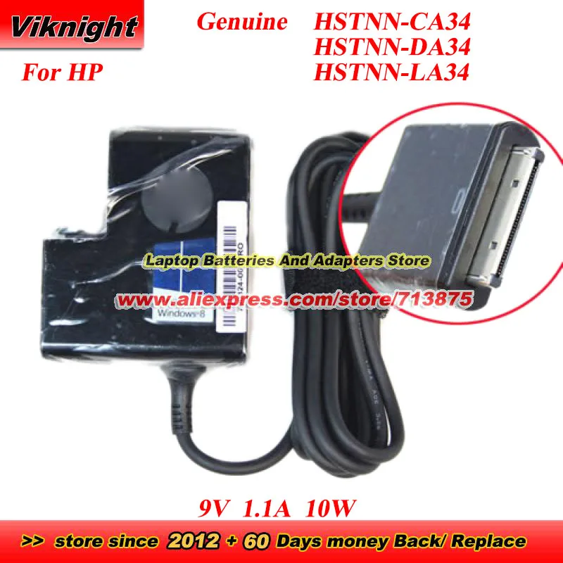 

Genuine HSTNN-CA34 HSTNN-DA34 HSTNN-LA34 9V 1.1A 10W AC Adapter 685735-001 for HP ElitePad 900 G1 1000 G2 Z2760 Z3795 HSTNN-C75C