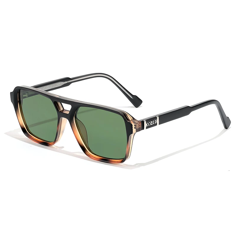 HBK Double Beam DesignBrille Big Square CP+PCFrame Style Vintage RetroDecoration Brillen für Geschenke Foto RequisitenBrille – Detail 14