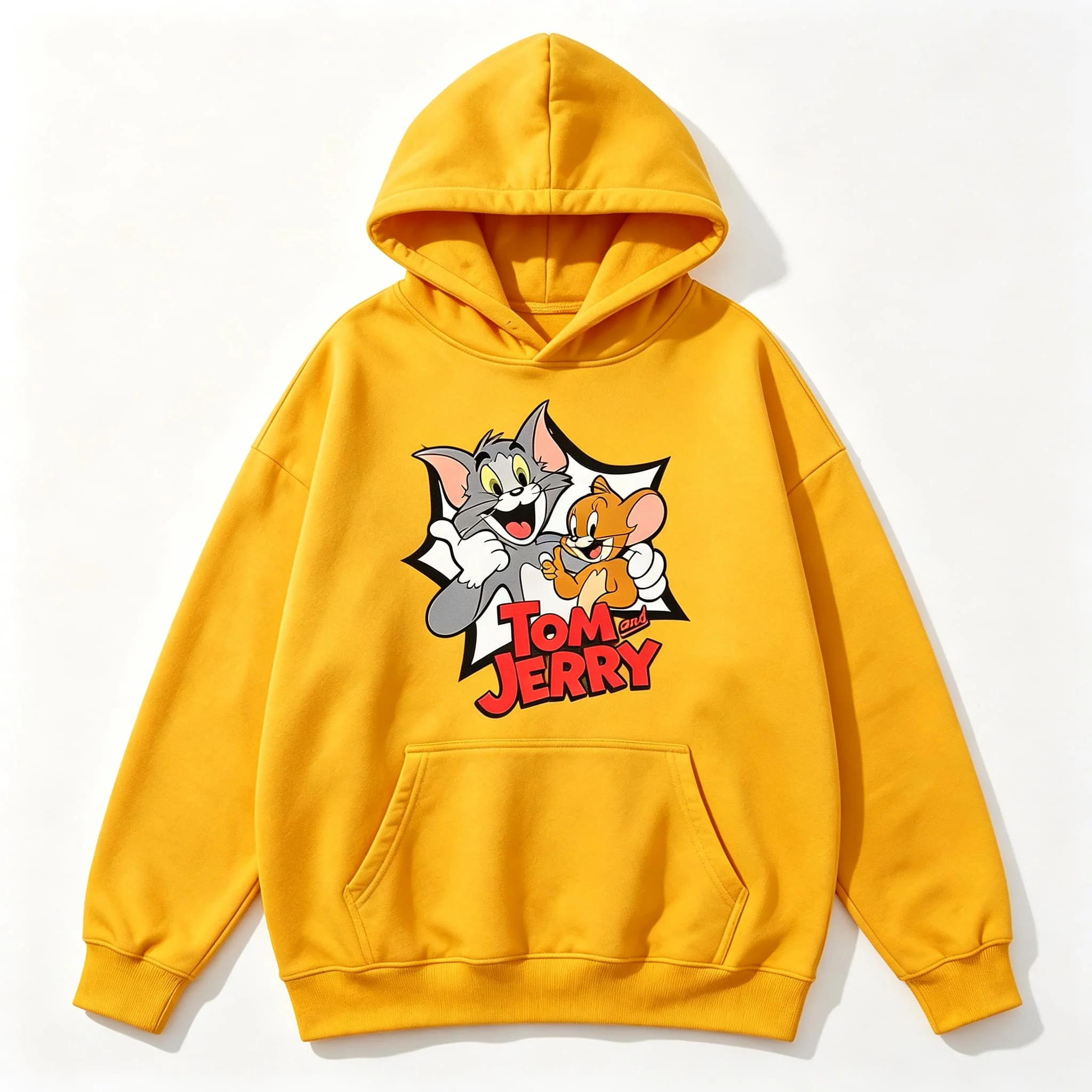 Tom und Jerry Hoodie Herren Cartoon Grafik Sweatshirt Winter Casual Streetwear Oversized Pullover Unisex Paar Mode Hoodie – Detail 11