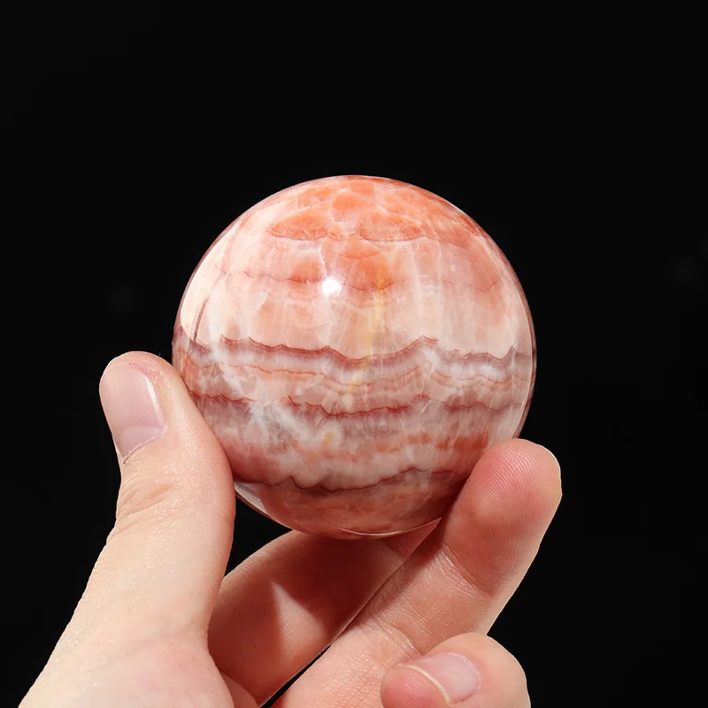 55mm Natural Rhodochrosite Crystal Stone Ball Stone Sphere-1pc