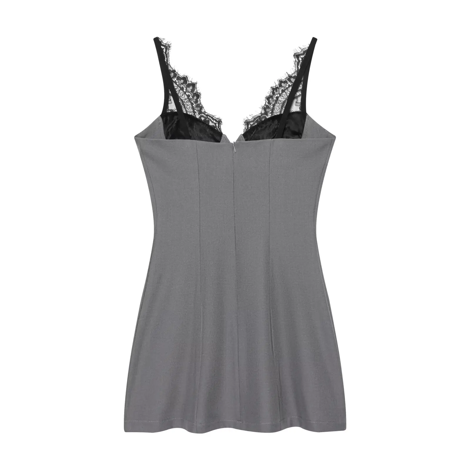 Sexy V profond Ne dentelle épissure moulante Dr ort jupe Ele européenne Sle Polyester fibre a-ligne jupe dames tenue décontracté