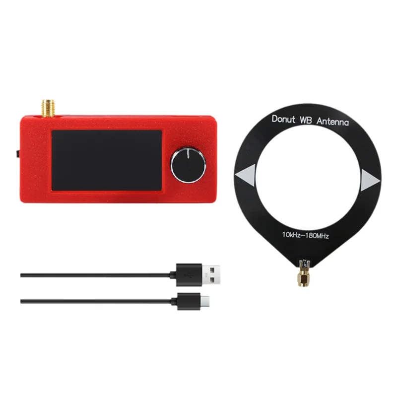 

SI4732 Pocket Radio 10-180Mhz Mini Loop Antenna SMA Interface 1.9" IPS Screen LSB USB AM/FM Receiver
