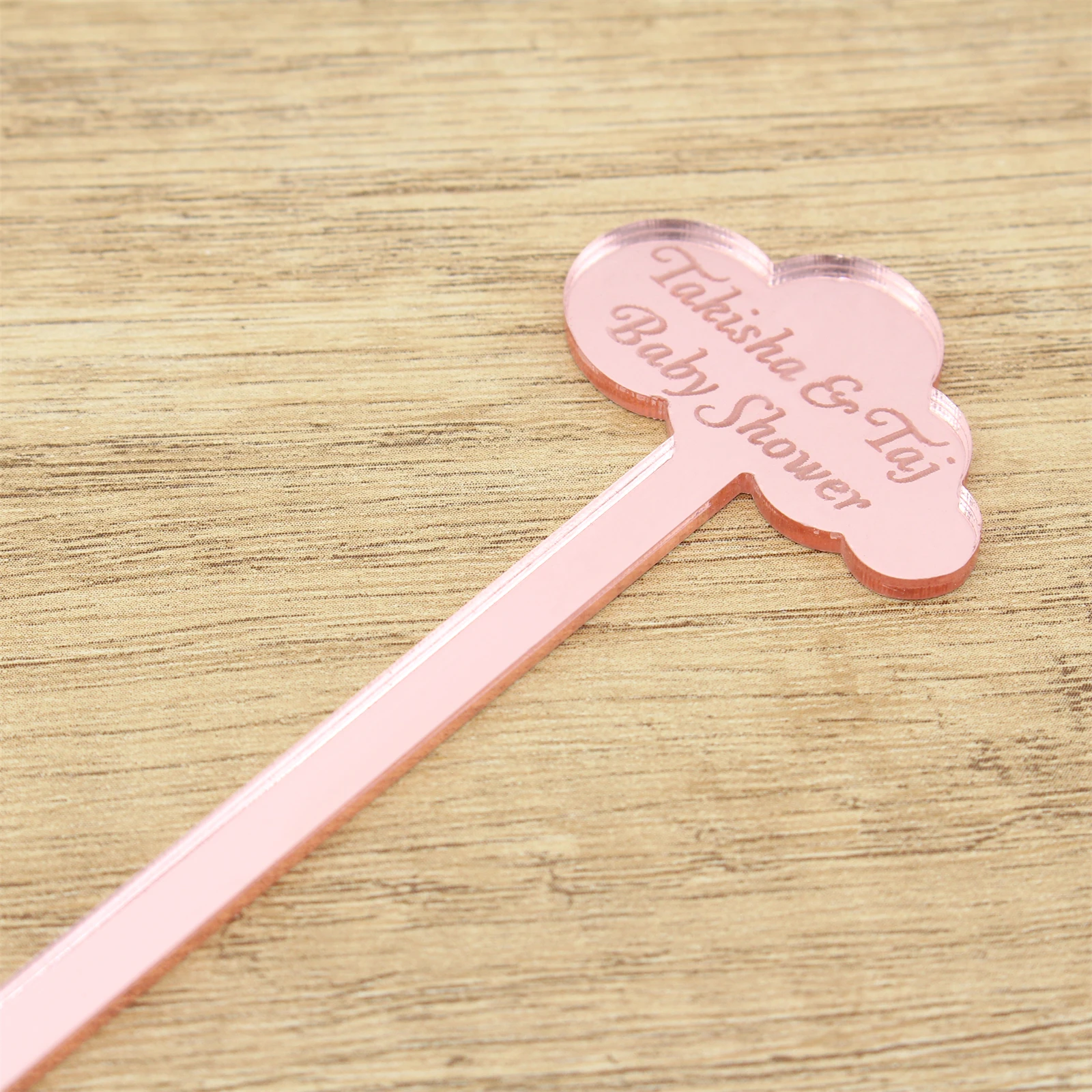 50pcs Personalised Cloud Drink Stirrers Wedding Decorations Bachelorette Party Cocktail Stirrer Baby Shower Swizzle Decorations