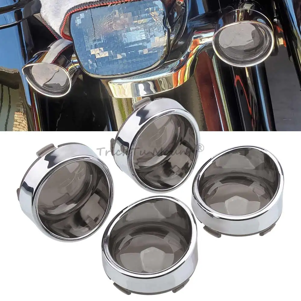 For Harley Dyna Softail Touring FLHX FLTRI FLHRS Sportsters 2000-up Motorcycle Turn Signals lens Cover Accessories,4 Pcs