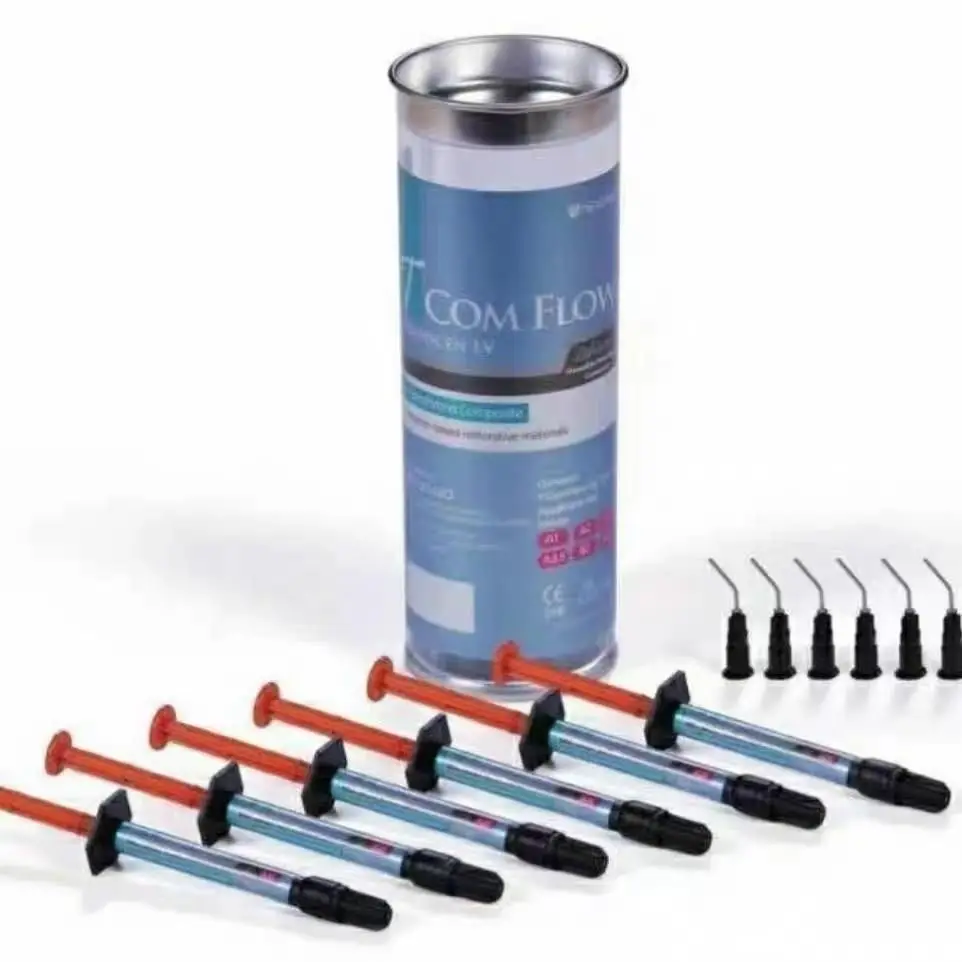 6PCS Dental DentistryNexobio Resina Flow Dental Fluid Composite Resin Filling Material A1 A2 A3 Korean Dental Resin Material