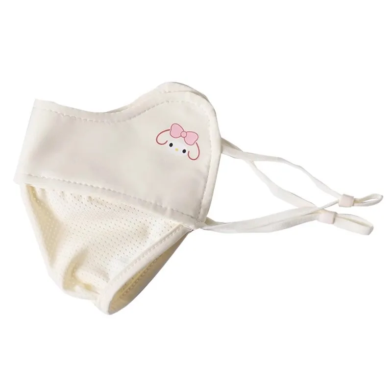 Miniso의 새로운 어린이 만화 인쇄 여름 자외선 차단 마스크 소년과 소녀를 위한 얇은 메쉬 통기성 마스크