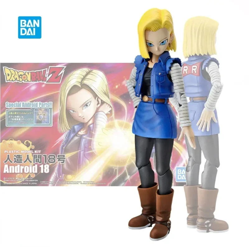 Figura Bandai genuina-Rise Standard FRS Dragon Ball Android 18 montaje Anime figura de acción modelo juguetes colección regalos en Stock