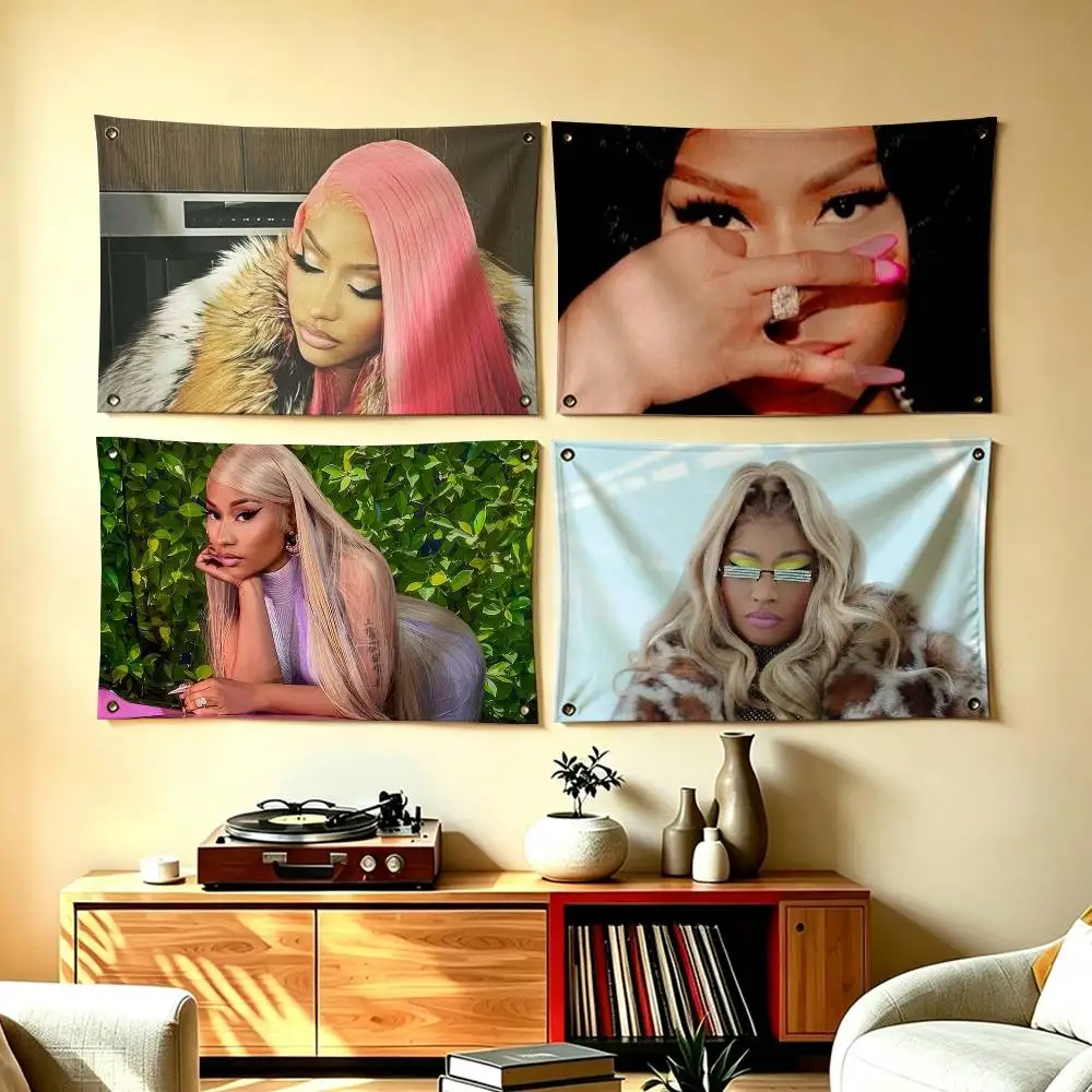 Pop-Rap Singer Nicki-i Minaj-j Flag Suitable For Party Club Outdoor Interior Wall Decoration Banner Fans Gift