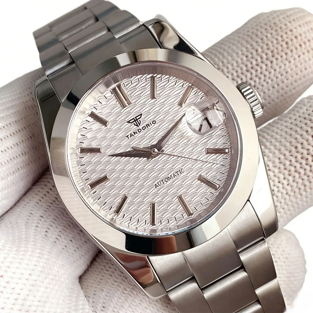 White Black Blue Dial 36mm 39mm Tandorio 200M Dive Swim NH35 Automatic Men Watch Steel Strap Sapphire Glass