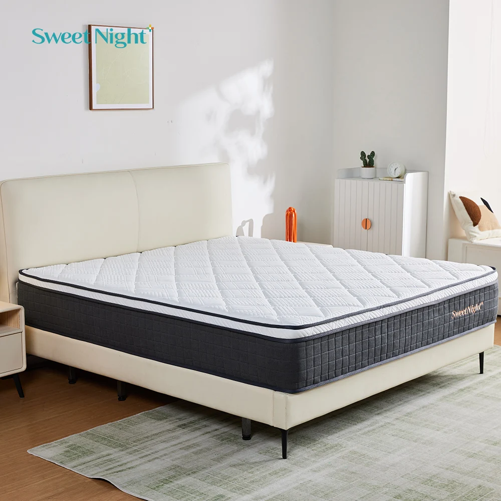 Custom Size Foam Pocket Spring Mattress Home Furniture Hybrid King Euro Top Mattress Sale King SIZE Orthopedic Double Mattresses