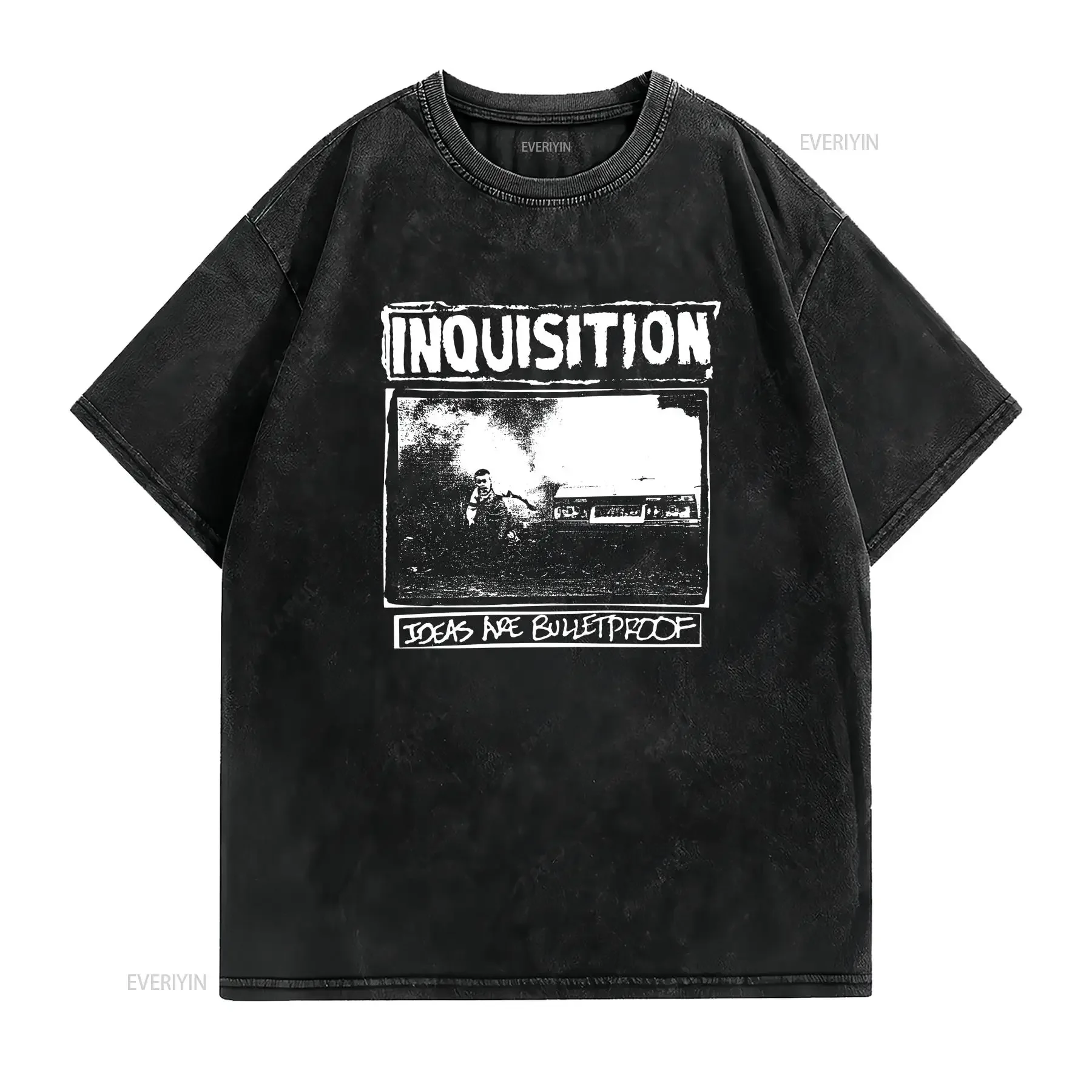 Inquisition Ideas T Shirt Punk Hardcore Strike Anywhere Kid Dynamite Avail vintage Washed homme designer clothes Comfortable