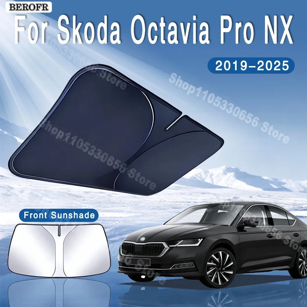 Car Sun Visor Front Windshield Sunshade Heat Insulation Summer Colling Auto Accessories For Skoda Octavia Pro NX 2019~2025 2023